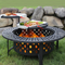 Modern Style Outdoor Steel Fire Pit with BBQ Brazier Patio Restaurants Fire Bowl Grill Charcoal Fire Pit Table Poker Accessory